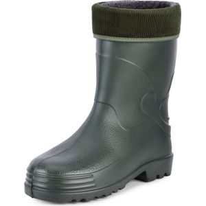 Ladeheid Heren Regenlaarzen - Thermo Rubber Laarzen Warm met Manchet Voering - EVA - LA-LMG-893-Wader - Groen - 45