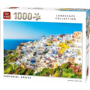 King legpuzzel Griekenland Santorini - Landschap Volwassenen 1000 stukjes
