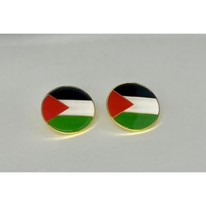 3 stuks | Palestina vlag speld rond | Palestijnse speld | Vrijheidsspeld