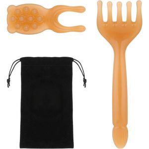 Hoofdhuidborstel - Hoofdhuidmassage Gua-Sha-kam-hoofdmassageapparaat van hars voor hoofdhuidmassage