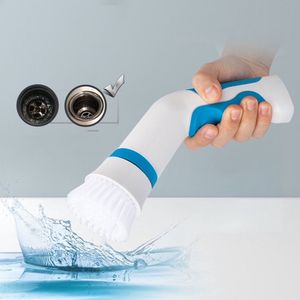 Elektrische schoonmaakborstel - vier verschillende opzetstukken - reinigingsborstel - schrobber - handborstel -draadloze schoonmaakborstel - waterdicht -