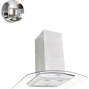 Afzuigkap - 90 cm -Onderbouw - Afzuigkappen - Met koolstoffilter - Schuin - Zilver