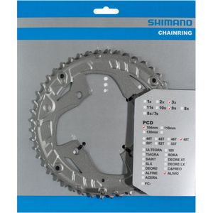 Kettingblad Shimano Alivio FC-T4060 9 speed - 48 tands - zilver