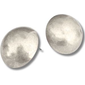 Mely zilverkleurige ronde statement oorbellen