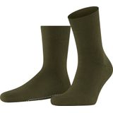 FALKE Homepads antislip noppen katoen merino wol huissokken heren groen - Maat 35-38