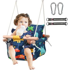 Kinderschommel met kussen, babyschommel voor binnen, houten schommel voor baby's, outdoor, schommel, tuin, peuters, babyschommel, kinderschommel, hout, schommel voor kinderen, indoor,