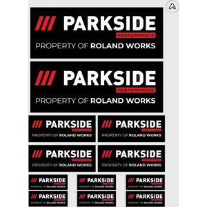 12x Gepersonaliseerde Eigendom van Parkside Stickers | 3 Maten | Gelamineerd