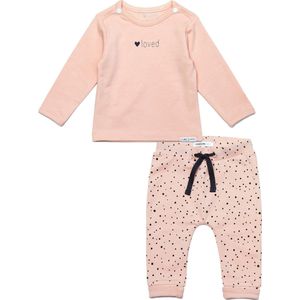 Noppies - Prematuur - Kledingset - 2delig - Broek met stip en Shirt Yvon Peach - Maat 44