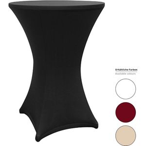 Lumaland - Rok voor statafel - hoes voor statafel - Tafelrok - stretch - sneldrogend - in verschillende maten en kleuren - Ø 80-85cm - Zwart