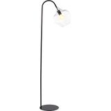 Light & Living Vloerlamp Rakel - Zwart/Glas - 45x28x160 cm - Modern - Staande lampen voor Woonkamer - Slaapkamer