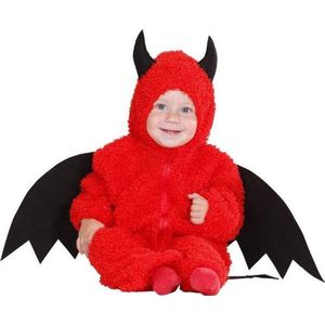WIDMANN - Rode duivel kostuum voor peuters Halloween - 68/74 (6-9 maanden) - Kinderkostuums