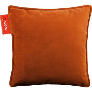 Stoov Warmtekussen - Ploov - Duurzaam & Draadloos - Infrarood warmtekussen - 45x45 Velvet - Cinnamon Orange - Standaard Batterij