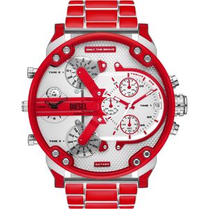 Diesel Mr. Daddy 2.0 DZ7480 Horloge - Staal - Rood - Ø 57 mm