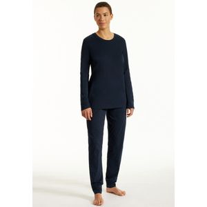 Schiesser Uncover Pyjama lange broek - 803 Blue - maat 50 (50) - Dames Volwassenen - 100% katoen- 177167-803-50