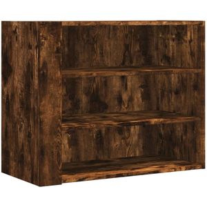 vidaXL Wandkast - Wandkasten - Opbergkast - Keukenkast - Wandkast 75x35x60 cm bewerkt hout gerookt eikenkleurig