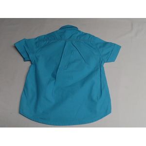 Overhemd - Jongens - Turquoise - 4 jaar 104
