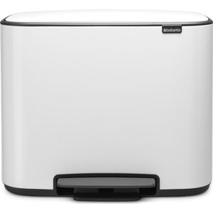 Brabantia Bo Prullenbak - 11 + 23 liter - Afvalscheiding - White