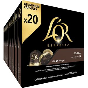L'OR Espresso Forza Koffiecups - Intensiteit 9/12 - 10 x 20 capsules