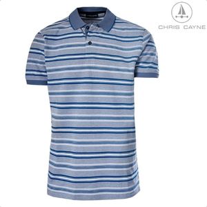 Polo 3012 blauw streep KM Chris Cayne - maat XXL