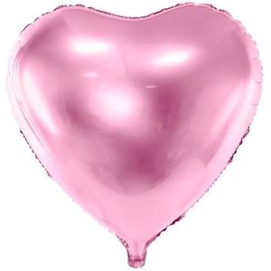 Partydeco - Folieballon hart Pink (61 cm)