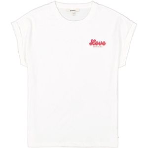 GARCIA Dames Chest print T-shirt Wit Korte mouw