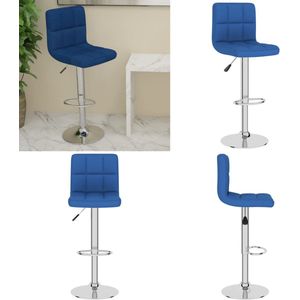 vidaXL Barkruk stof blauw - Barkruk - Barkrukken - Barkrukje - Barkrukjes