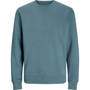 JACK & JONES Star basic sweat crew neck regular fit - heren sweatshirt katoenmengsel met O-hals - middenblauw - Maat: XL