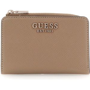 GUESS Portemonnee Kaarthoes Laurel Zip Around Card Case Dark Taupe