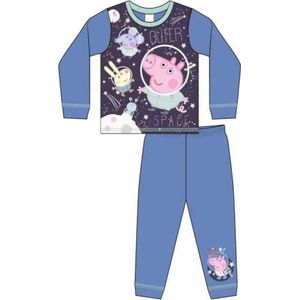 George van Peppa Pig pyjama - blauw - George Big Outer Space pyama - maat 104/110