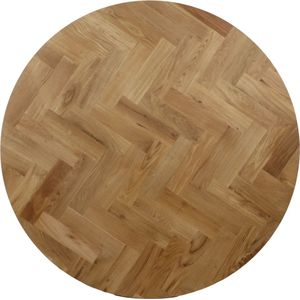 HSM Collection Rond Tafelblad Visgraat Ø140x4cm Naturel Eiken