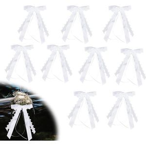 Autostrikken wit lint met harten - 50 stuks voor bruiloft en verjaardag .