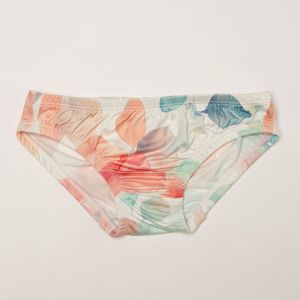 Ducksday - Bikinibroek voor meisje - UV-werend UPF50+ - Sneldrogend materiaal - Bliss - Pastelroze met bloemen - maat 12 jaar