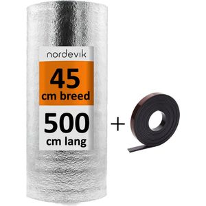 Eco Radiatorfolie - 500cm x 45cm - Incl. 5m magneettape - Verwarming isolatiefolie - Bevestiging achterop de radiator - Voorkomt dat warmte ontsnapt door de muur - Geschikt voor alle soorten radiators