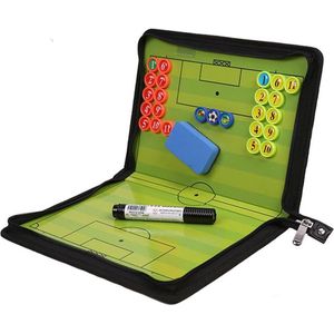 Voetbaltactiekbord - Magnetisch Tactiekbord - Professioneel Opvouwbaar Tactiekmap Voetbal - Tactisch Voetbalbord met Pennen en Gum, voor Tactieken en Wedstrijdaanpassingen