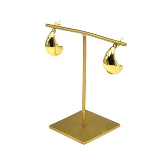 Oorbellen Gold Drops 18K gold plated Goud | 18 karaat gouden plating | Messing - 2.5 cm | Buddha Ibiza