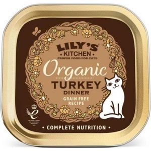 Lily's kitchen cat organic turkey pate kattenvoer 3x 19x85 gr