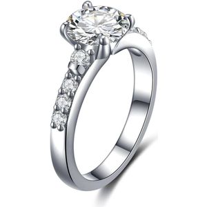 Di Lusso - Ring Istres - Zirkonia - Zilver 925 - Dames - 17.00 mm