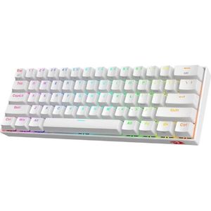 Gaming Toetsenbord - Toetsenbord - Gaming Toetsenbord 60% - Lichtgevende Keys - USB-C - Wit