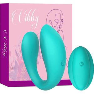 Vibby® Play – Vibrators voor Vrouwen – G-Spot en Clitoris Stimulator – Sex Toys voor Vrouwen - Vibrator met Afstandsbediening - Seksspeeltjes voor Koppel - Blauw