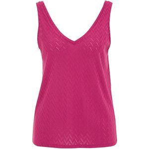WE Fashion Dames singlet met structuur