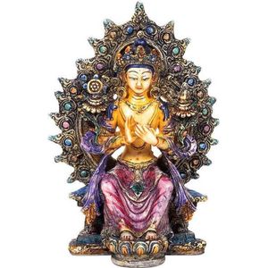 Yogi & Yogini naturals Maitreya Boeddha gekleurd (10x7x15 cm)