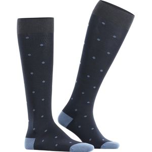 FALKE Dot heren kniekousen - blauw (dark navy) - Maat: 43 - 46