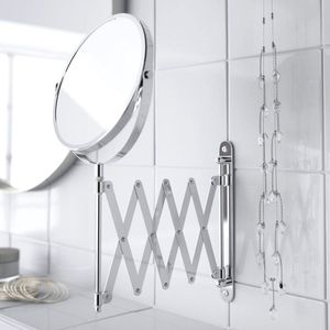 Dubbelzijdige wandspiegel met 3x vergroting en 360° draaibare functie voor make-up en scheren