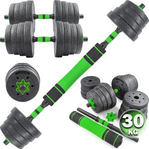 Verstelbare Dumbbell & Barbell Set 30kg - 40kg voor Krachttraining en Fitness