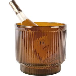XLBoom Lima Schaal Large - Rond - Glas - Amber - Ø 21 cm
