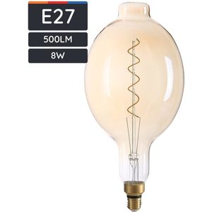 Avide E27 Led Lamp Ponte 8W Dimbaar - 500 lumen - 220-240V - 2400K - Amber - 180x385mm - Vervangt 41W