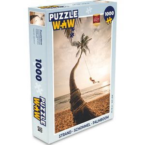Puzzel Strand - Schommel - Palmboom - Legpuzzel - Puzzel 1000 stukjes volwassenen