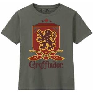 Harry Potter - Gryffindor Blazon Khaki T-Shirt - Boy 10 Years