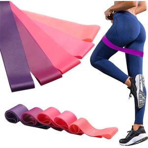 Resistance bands, exercise band, fitness bands with 5 different resistance levels, 100% latex, ideal for home, gym, yoga, training - includes carrying bag and exercise instructions