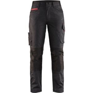 Blaklader 7195 Dames Werkbroek Stretch Zwart/Rood